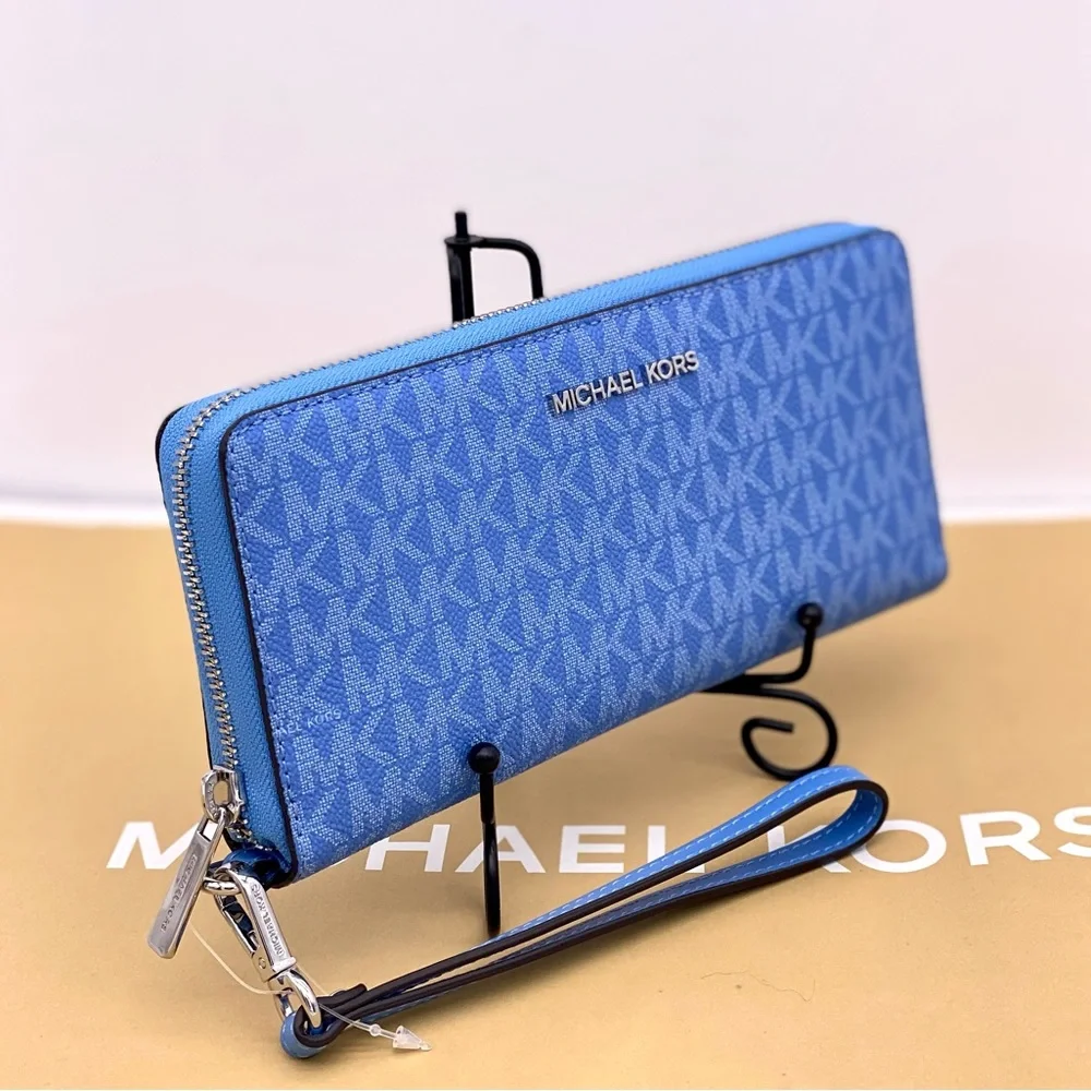 Michael Kors Large Travel CONTINENTAL Wallet-wristlet-phoneholder South Pacific
